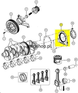 Simering tylny wału    68024410AA   Wrangler Liberty