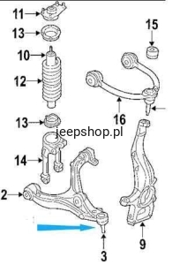 Lower ball joint  K80629 JEEP Grandd Cherokee WK 2005- (1) (1)