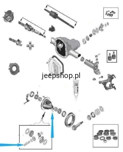 Sworzeń mech różnicowego 5003840AA  Wrangler 1987-2016