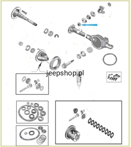 Tuleja rozprężna wałka ataku most tylny Dana 35  3175779 CHEROKEE (XJ) GRAND CHEROKEE (ZJ, WJ) WRANGLER(YJ, TJ) 