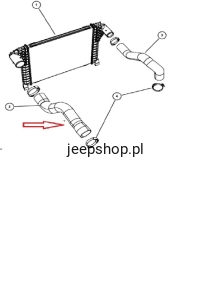 RURA INTERCOOLER- SSĄCA silikon 55037790ae Liberty KK 08-12 NITRO KK 08-12 (1)