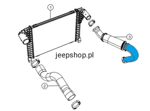 Silikonowa RURA INTERCOOLER  55038014AB  Duża  Liberty KK 08-12 NITRO KK 08-12  