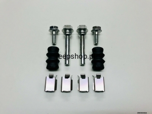 Prowadnice zacisku tylnego + osłony prowadnicy + blaszki montażowe klocków 14197 Liberty Wrangler 