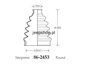 OSŁONA PRZEGUBU - TYLNEGO, ZEWNĘTRZNEGO 86-2453 COMPASS  PATRIOT