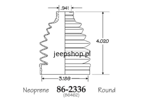 OSŁONA PRZEGUBU – PRZEDNIEGO , ZEWNĘTRZNEGO 86-2336 COMPASS  PATRIOT