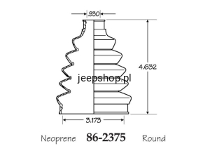 OSŁONA PRZEGUBU – Zewnętrzna 86- 2375 GRAND CHEROKEE