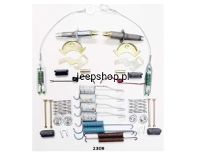 ZESTAW MONTAŻOWY SZCZĘK Z SAMOREGULATORAMI DLA BEBNÓW 9''   2309K   CHEROKEE XJ WRANGLER (YJ TJ) DAKOTA GRAND VOYAGER ES