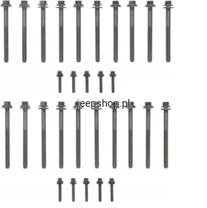 SZPILKI GŁOWICY - KOMPLET NA SILNIK  ES72200  5,7L  6,1L 6,4L  