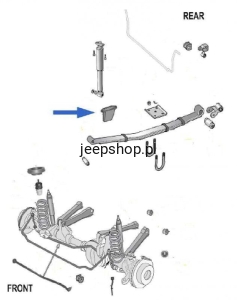 Odbój resoru tylnego 52002393 XJ Cherokee 1987-2001