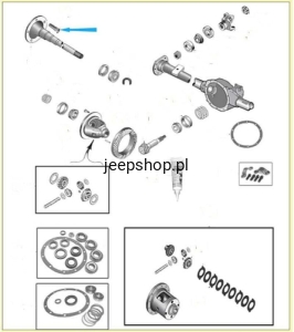 Stud wheel rear   83503053  ZJ Grand Cherokee