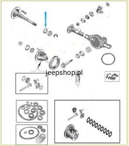 Uszczelniacz półosi tylnej DANA 35 4856336 Jeep Cherokee 1990-2001