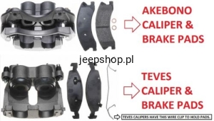 Zacisk hamulcowy prawy  z jarzmem 5093180AA  Grand Cherokee AKEBONO   BTS