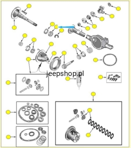 Łożysko obudowy mechanizmu różnicowego 8126500 Grand Cherokee 1993-2004