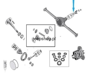 Simering wałka ataku Tylnego Mostu  52070339AB    Liberty KJ