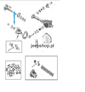 Łożysko obudowy mechanizmu różnicowego 4864213 JEEP  Liberty 2002-2011 Most Tylny 8.25